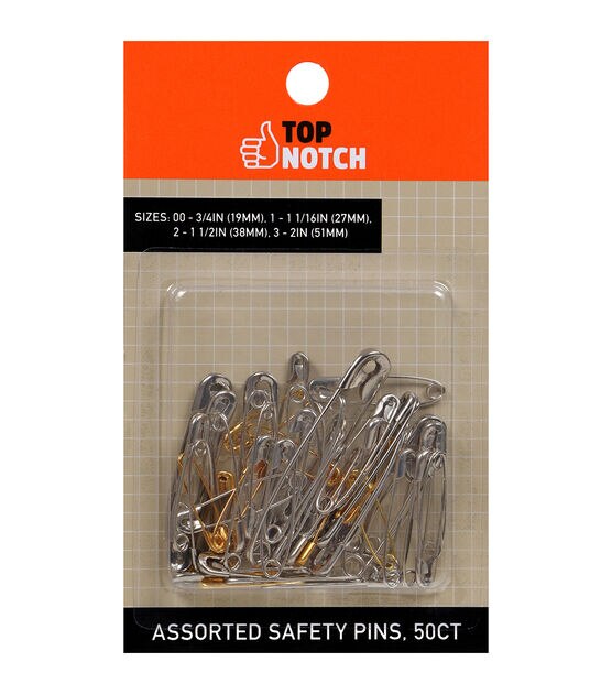 Small Safety Pins. Gold Colour 19mm Brass Metal Sewing Craft Mini