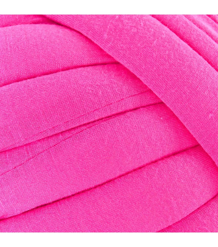 Tubular 40.5yds Jumbo Polyester Yarn by Big Twist, Hot Pink, swatch, image 1