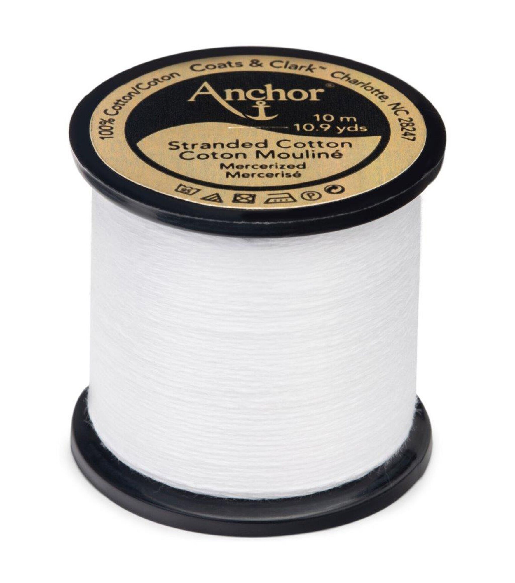 6 White ANCHOR® Stranded Cotton Embroidery Thread Skein /Floss Cross Long  Stitch