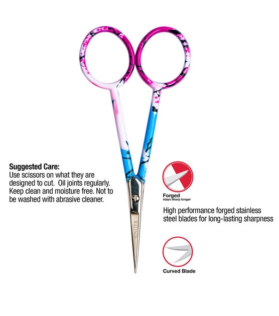 Singer Curved Embroidery Scissors - Pastel 4