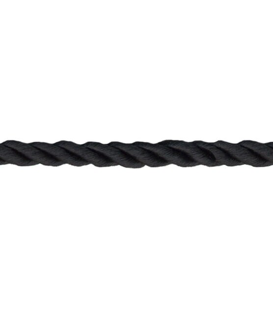 Black Small Twist Cord Trim, , hi-res, image 2