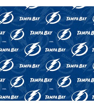 Tampa Bay Lightning Fleece Fabric 60'' Block