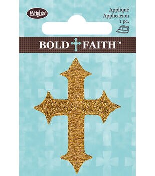 Wrights 1 White Star Iron On Patches 4pk