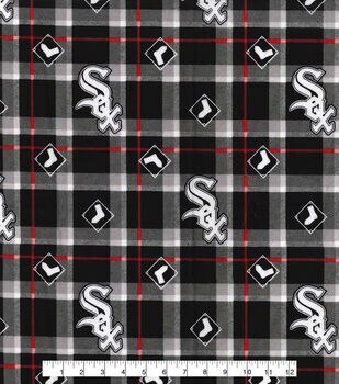 MLB Chicago White Sox Block Black/White/Gray Cotton Fabric 33"