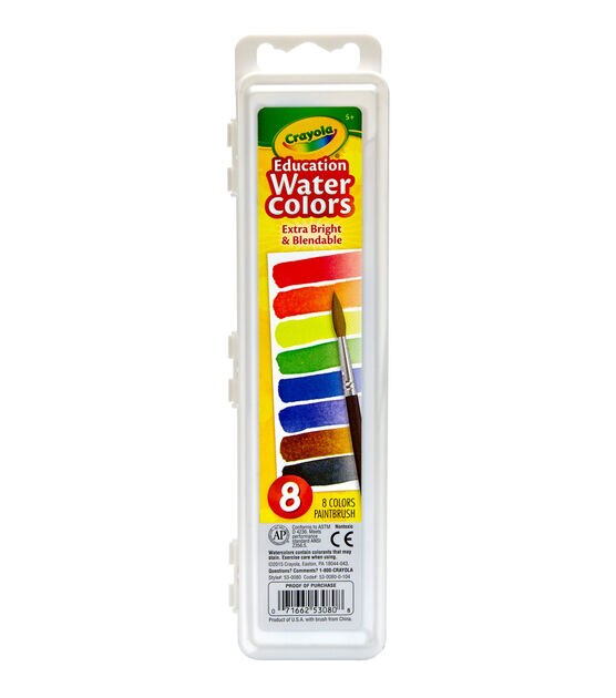 Crayola 8ct Educational Watercolors Paint Brushes