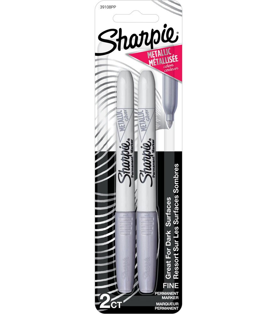 Sharpie Metallic Permanent Markers - Office Pack Fine Metallic Silver 36/PK  
