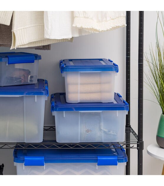IRIS 24.5 Quart Plastic Storage Bin Tote Organizing Container with