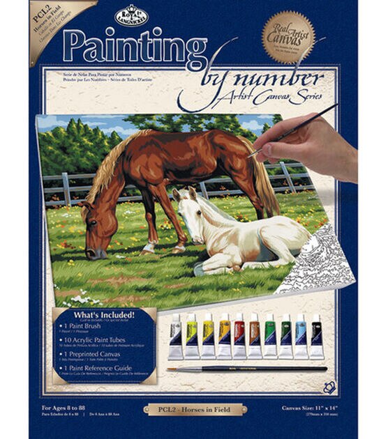 11''x14'' Paint By Number Kit Horses In Field