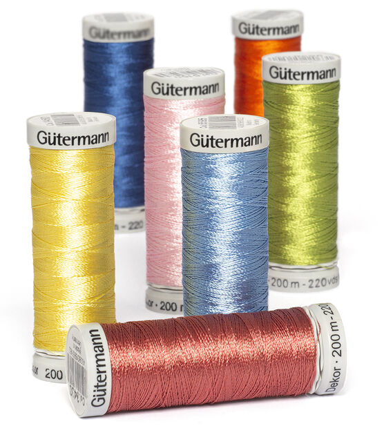 Gutermann Dekor Machine Embroidery Metallic Thread - Silver #6280