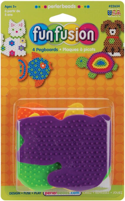 Perler Pegboards 5/Pkg Assorted Shapes & Colors