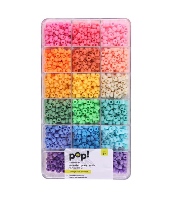 19oz Rainbow Pony Bead Box Kit by POP!