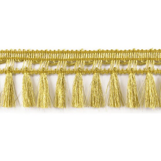 Simplicity Metallic Fringe Trim 2'' Antique Gold