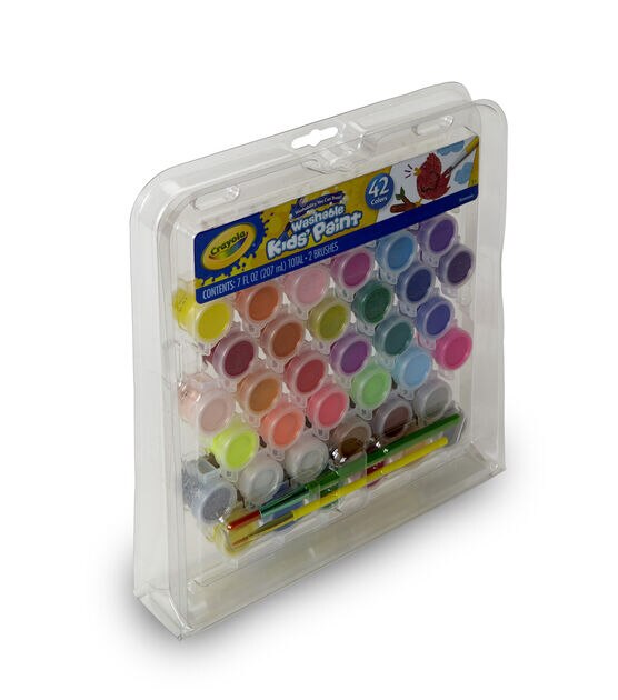 Crayola Washable Kid's Paint Pots-18 Colors - 071662003142