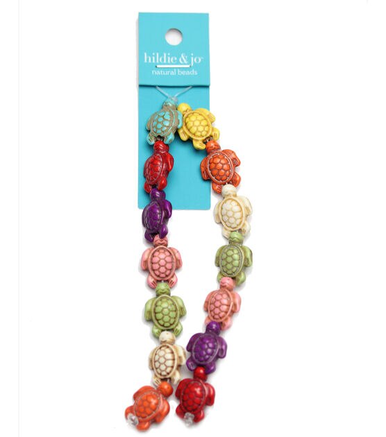 4.5 Multicolor Stone Turtle Strung Bead Strands 2ct by hildie & jo