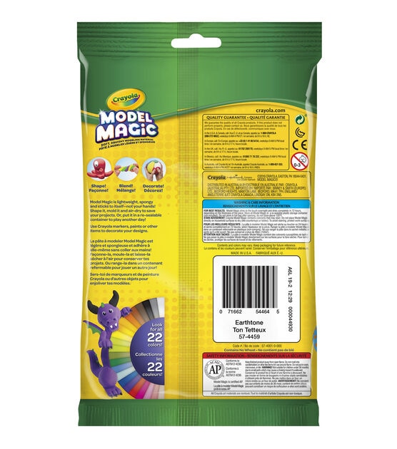 10 Pack Crayola Model Magic 4 oz. Bags, Perfect for Slime, Reuse Air Dry,  Black