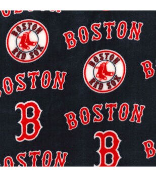 Fabric Traditions Boston Red Sox Fleece Fabric Vintage