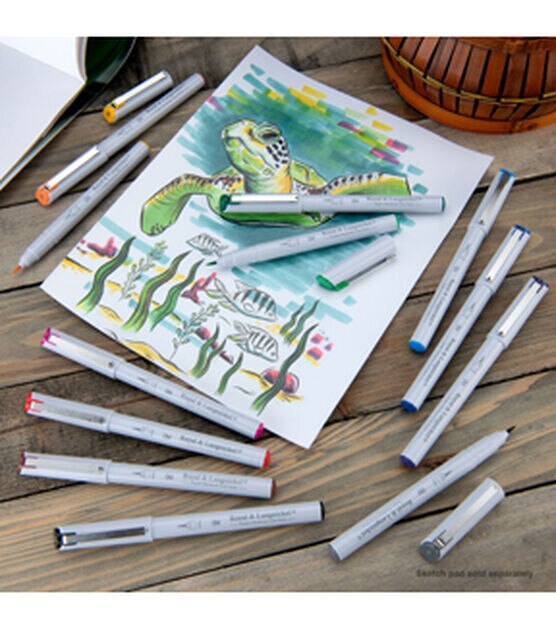 Royal & Langnickel - 12pc Graphic Microbrush Artist Markers