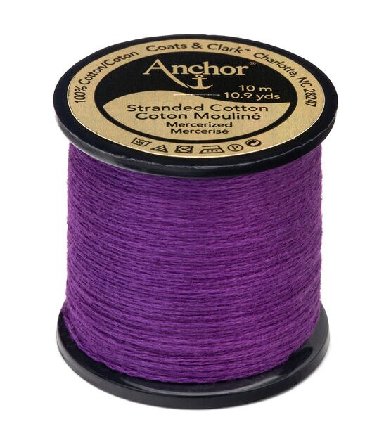 Anchor Cotton 10.9yd Purples Cotton Embroidery Floss, , hi-res, image 1