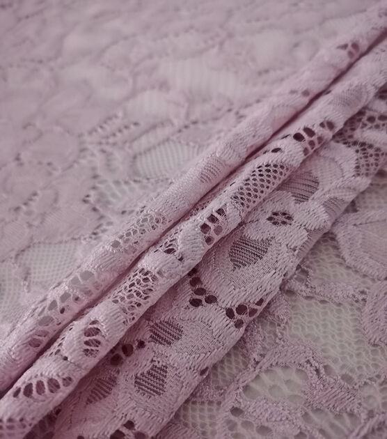 Lilac Stretch Lace Fabric, , hi-res, image 2