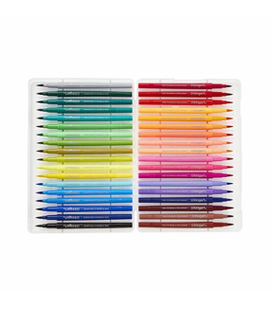 New KingArt Studio Tip Watercolor Brush Markers, Set of 36 Vivid