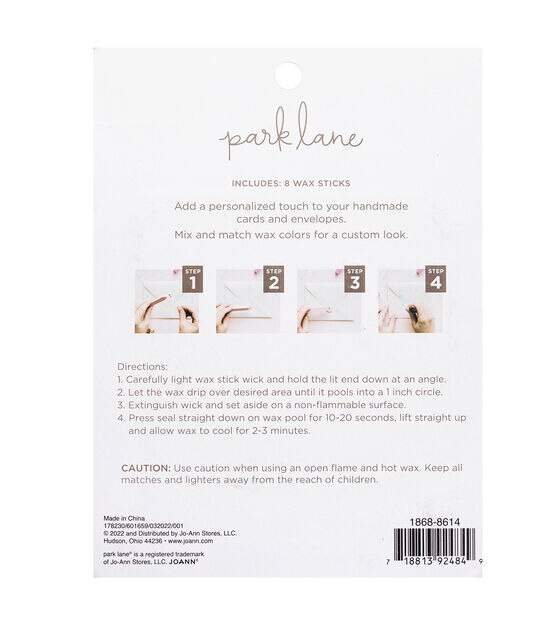 Park Lane 2pk White Wax Seal Sticks - Envelopes & Seals - Paper Crafts & Scrapbooking