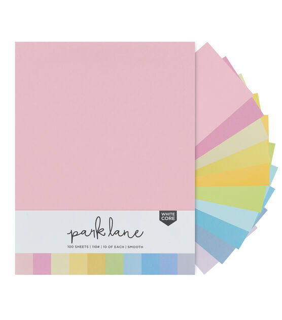 Pack of 125 Card Stock Paper 8.5 x 11 Inches Assorted Pastel