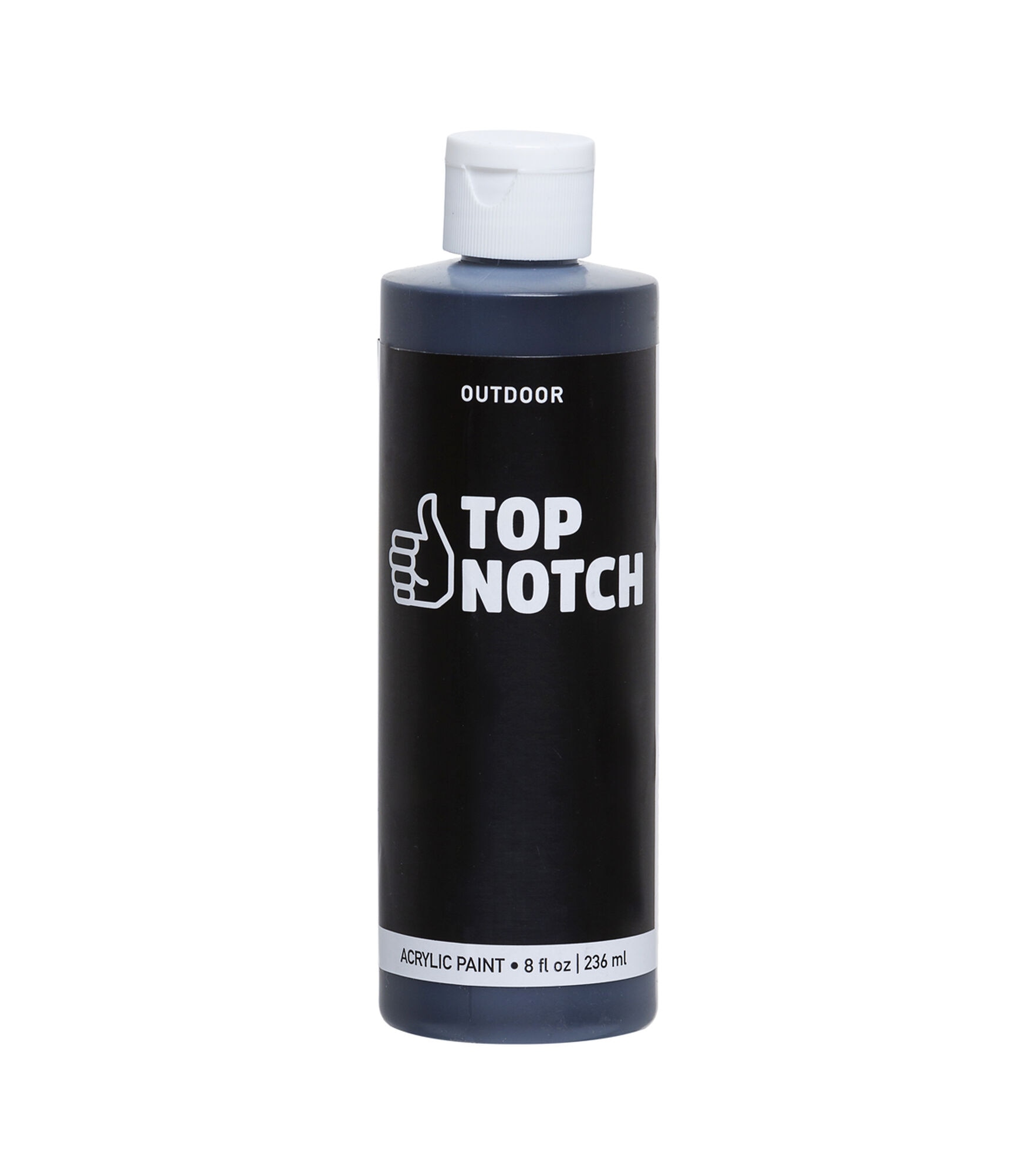 Top Notch 8oz Weather Resistant Acrylic Craft Paint - Black - Craft Paint - Art Supplies & Painting