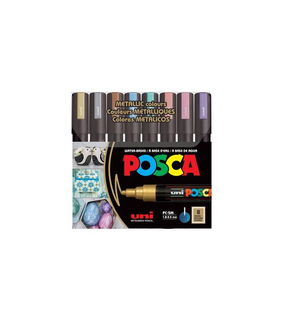 2 (NEW) 16 Colors Pack UNI POSCA 5M 1.8-2.5 mm MEDIUM WATER BASED PAINT  MARKERS