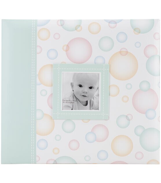 MBI Baby Post Bound Album with Window 12x12 Bubbles