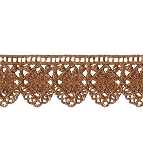 Cinnamon Venice Lace Trim, , hi-res, image 2