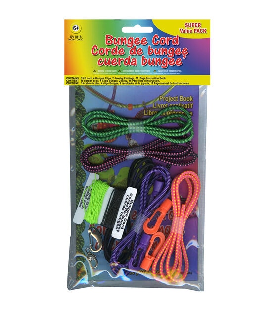 Pepperell Braiding 5ct Bungee Cord Super Value Pack 15'