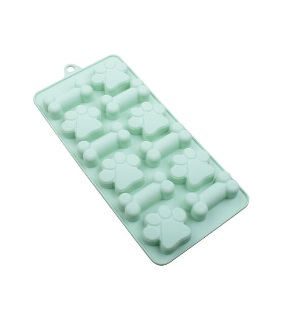  4Pcs Dog Bone Silicone Paw Molds for Dogs - Candy