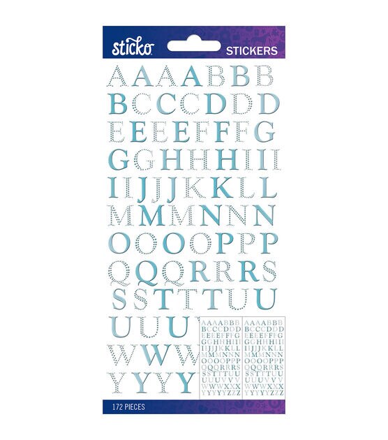 Sticko Stickers Light Blue Foil Alphabet | JOANN