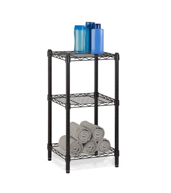 Honey-Can-Do Black 4-Tier Steel Garage Storage Shelving Unit