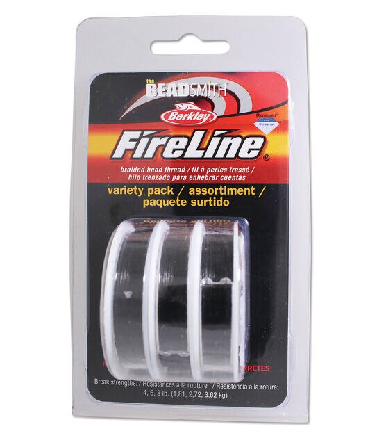 The Beadsmith Fireline 3 pk Braided Bead Threads 15 yds Black