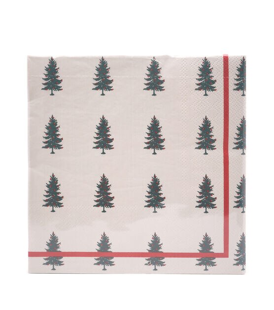 13" Christmas Green Trees Paper Lunch Napkins 20pk by Place & Time