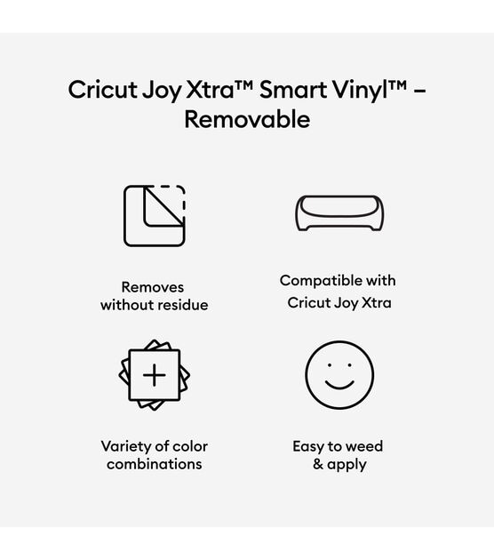 Cricut 3 ft. Smart Vinyl Removable, White
