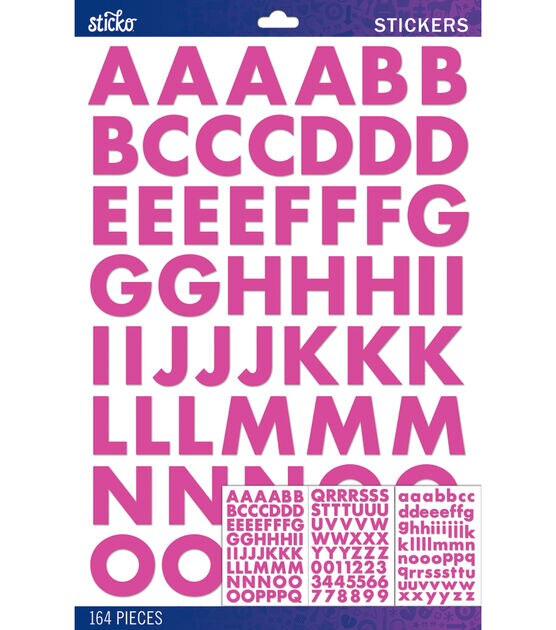 Futura Bold Large Alpha Stickers