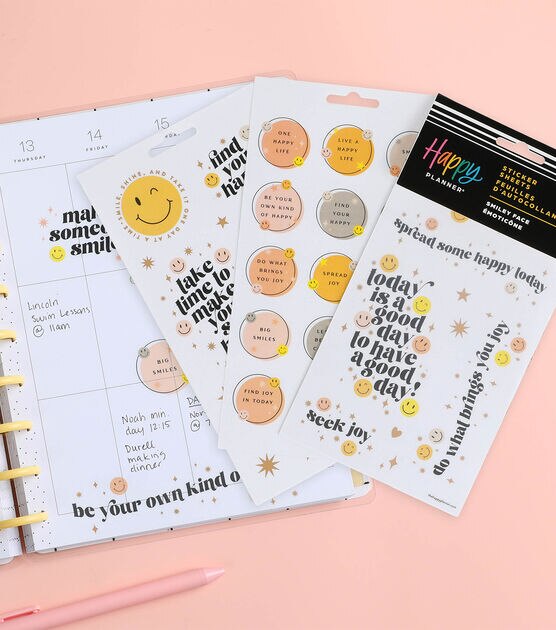 Smiley Face Happy Planner Stickers