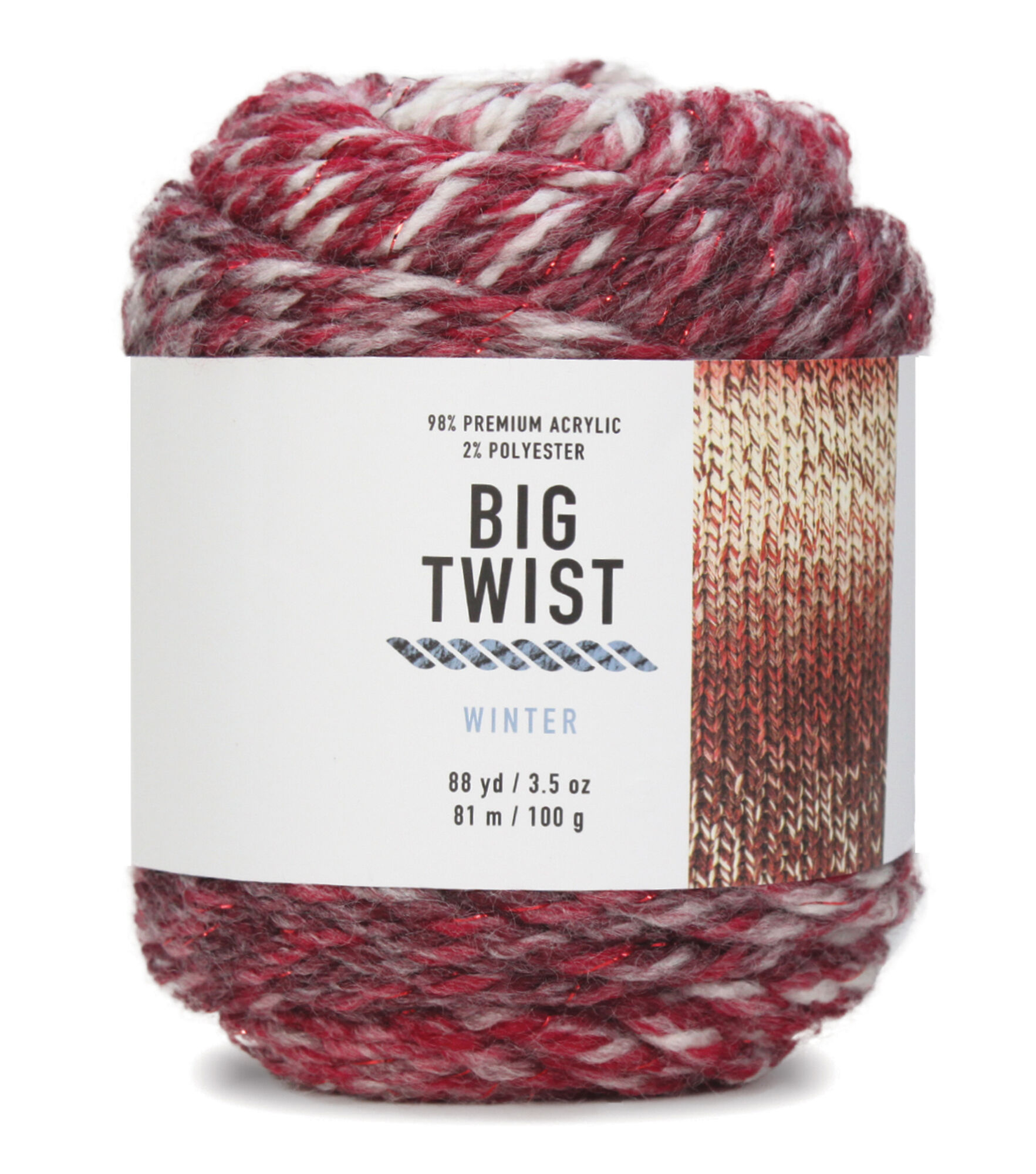 Big Twist Acrylic Worsted Carousel Yarn - Berry - Big Twist Yarn - Yarn & Needlecrafts