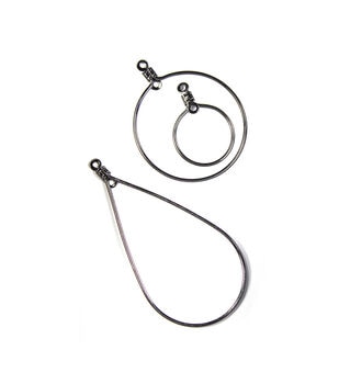 20mm Shiny Silver Metal Ball Fish Hook Ear Wires 60pk by hildie & jo
