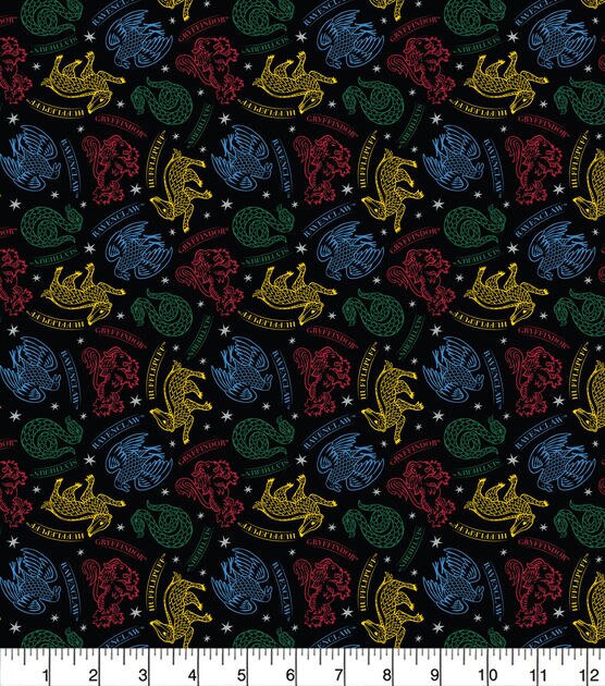 Harry Potter Christmas Cotton Fabric by the Yard Happy Christmas