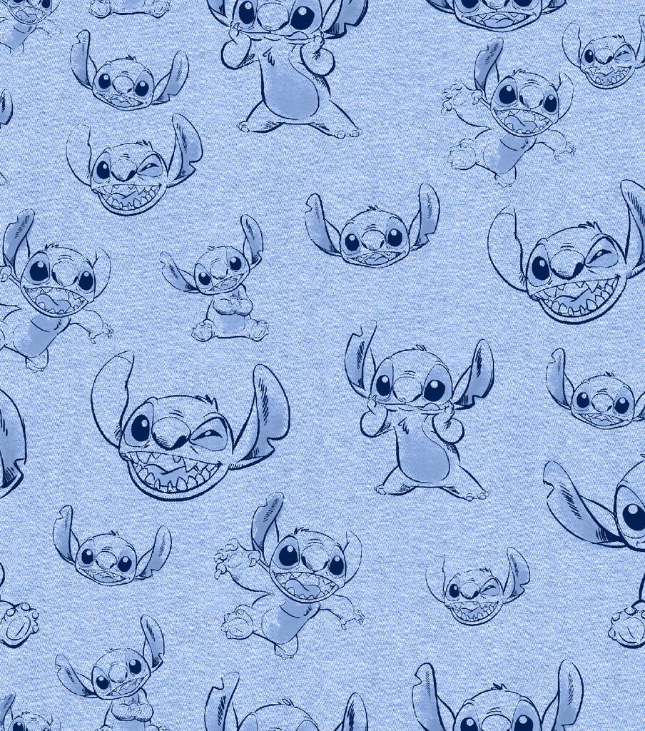 Disney Lilo & Stitch Knit Fabric 58’’ Tossed Sketch