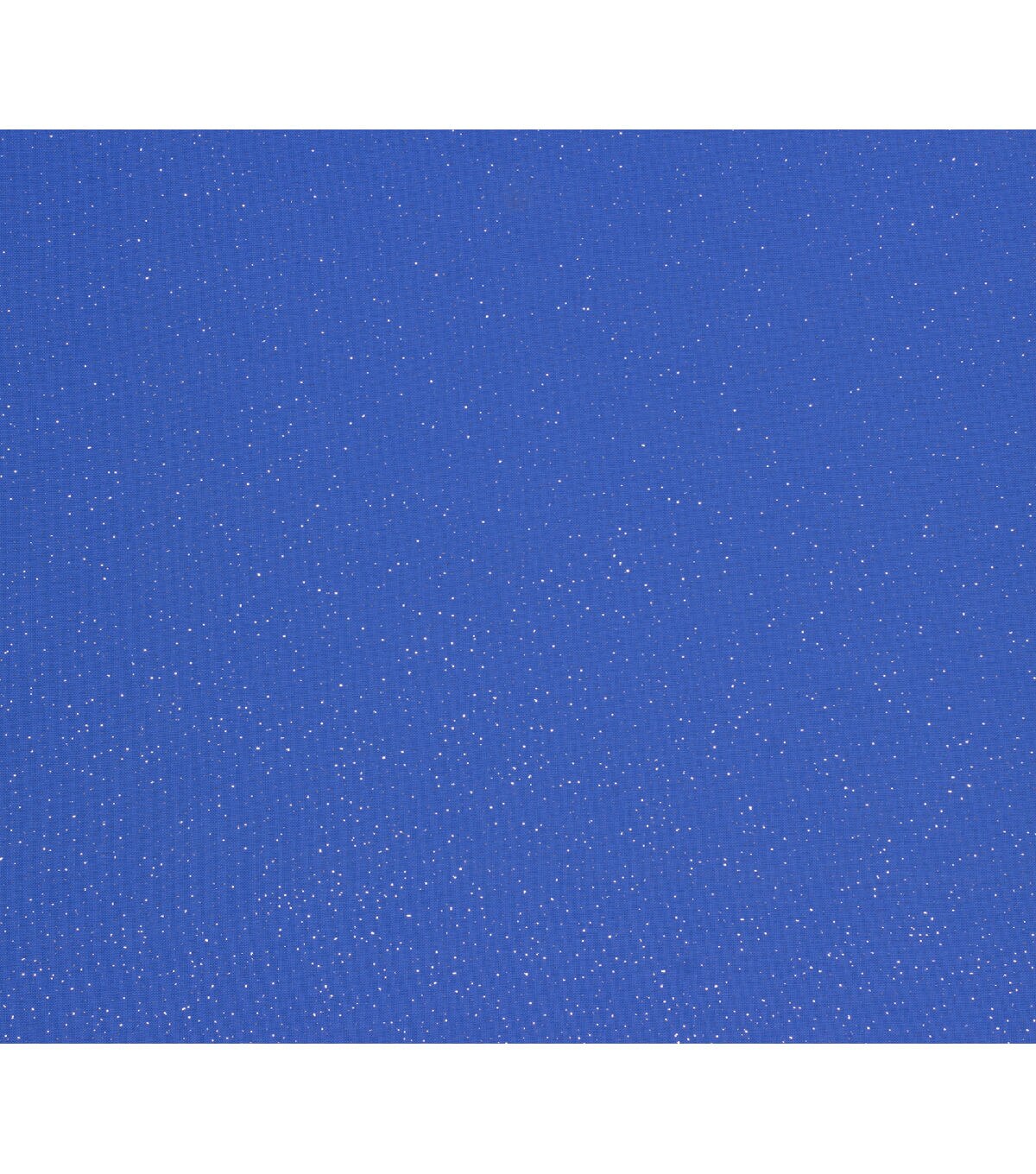 Keepsake Calico Cotton Fabric Silver Glitter on Blue