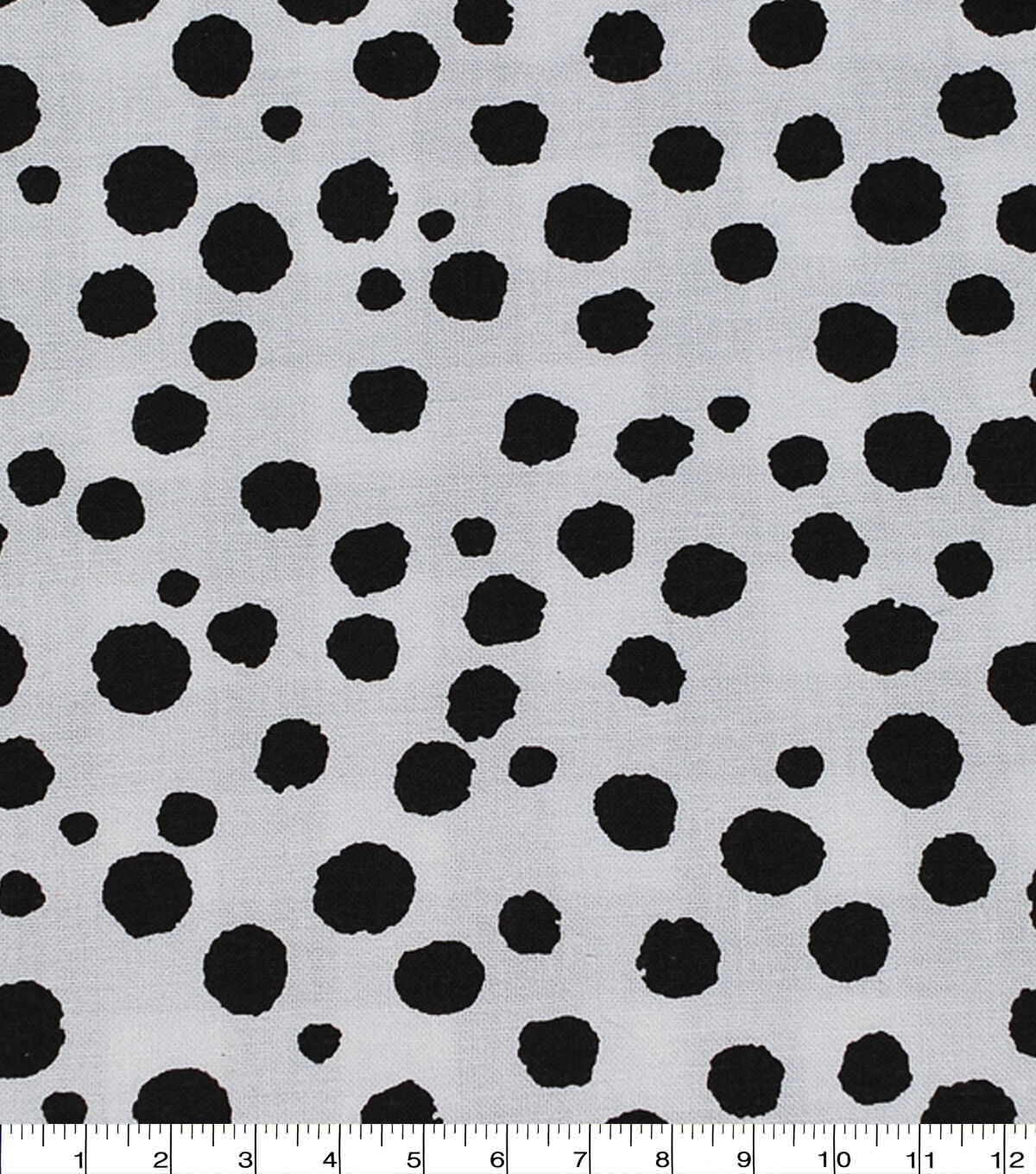 Keepsake Calico Cotton Fabric Dalmatian Spots Black