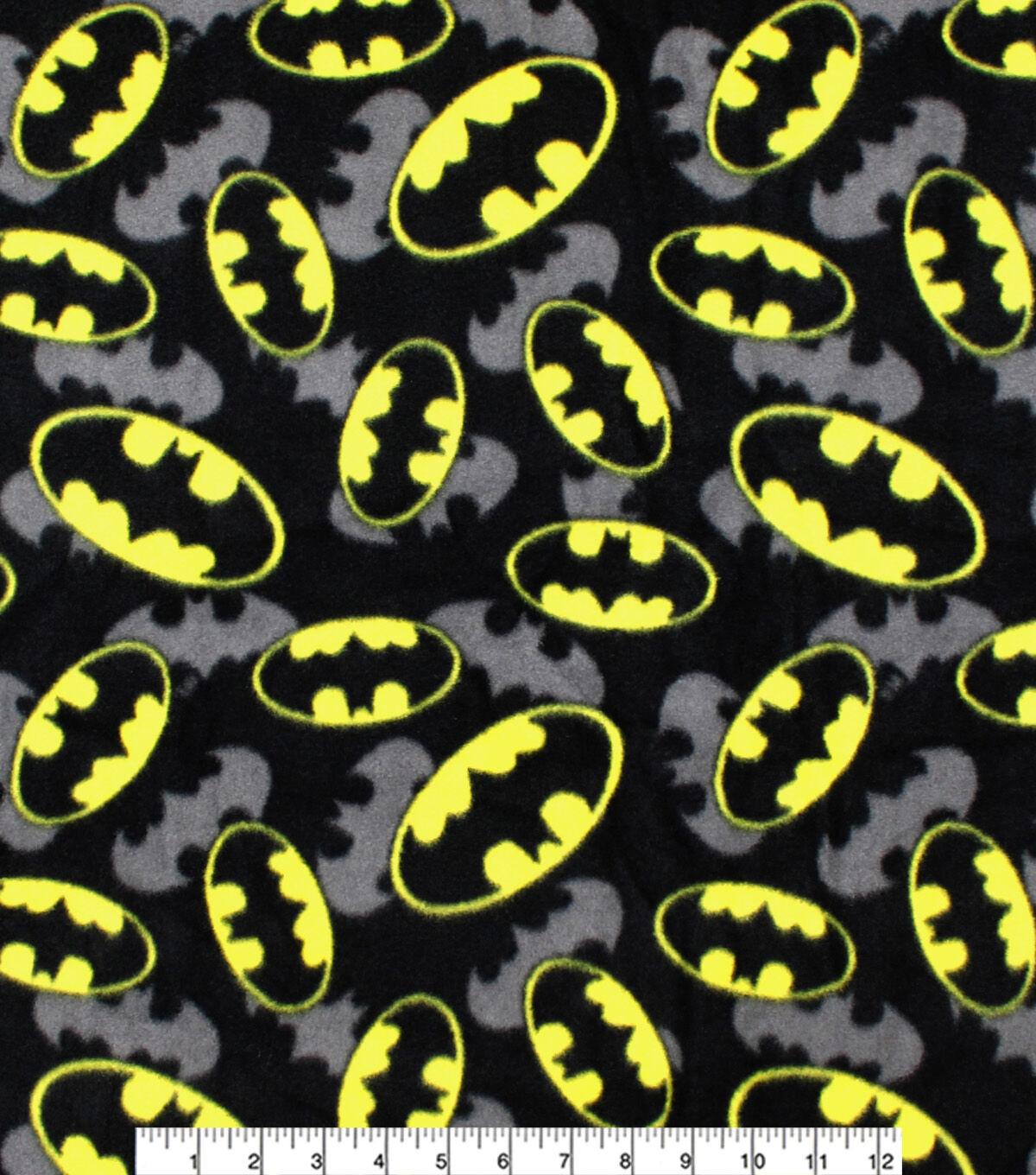 Batman Fleece Fabric Logo Overlay