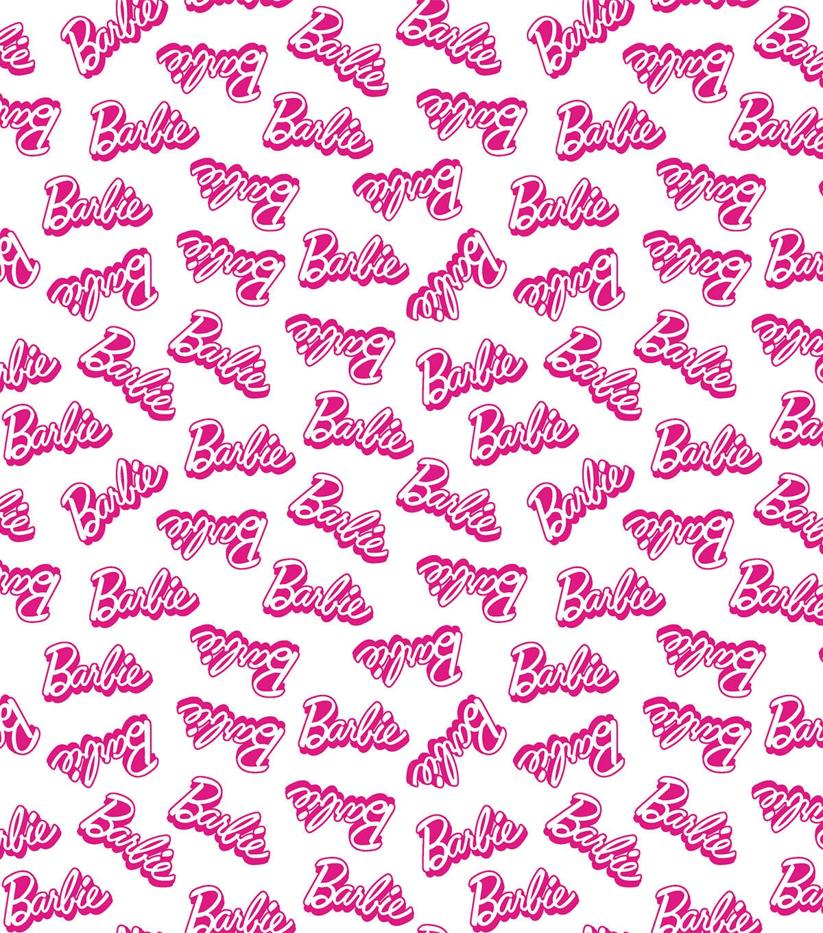 Barbie Tossed Logo Cotton Fabric