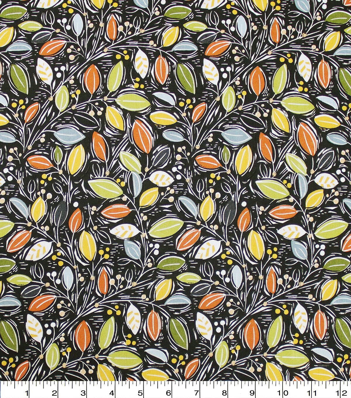 Modern Leaves Harvest Cotton Fabric