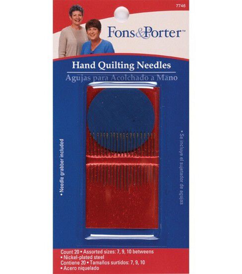 Fons & Porter Hand Quilting Needle Sizes 7, 9 & 10 20pcs by Fons