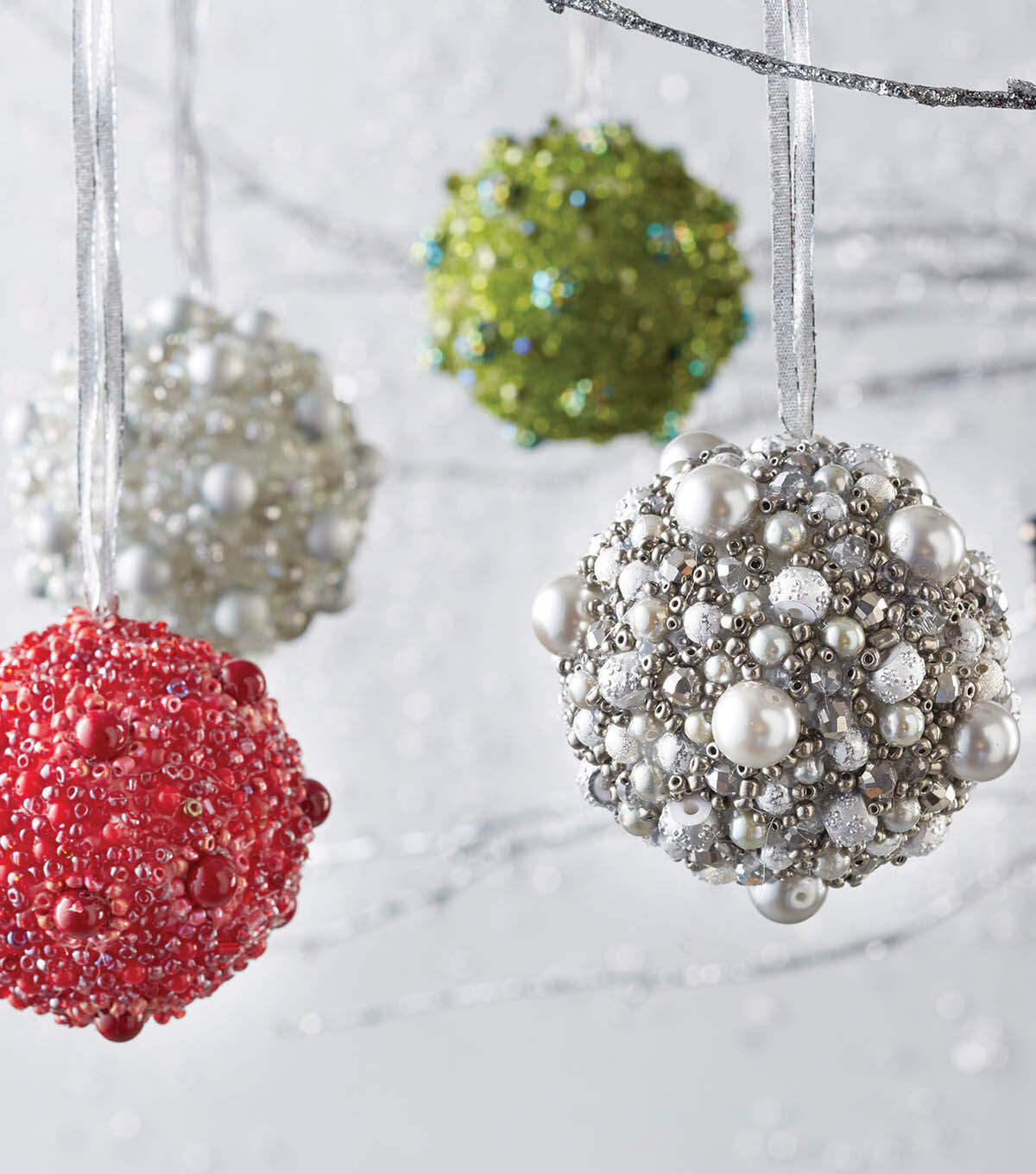 Beaded styrofoam hot sale ornaments